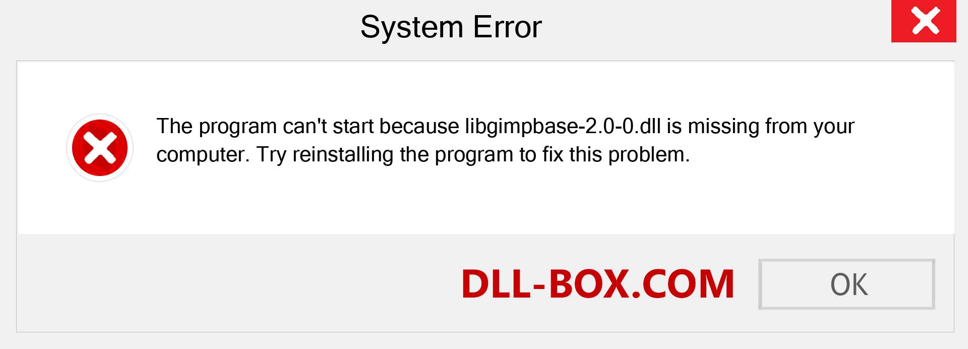 libgimpbase-2.0-0.dll file is missing?. Download for Windows 7, 8, 10 - Fix  libgimpbase-2.0-0 dll Missing Error on Windows, photos, images